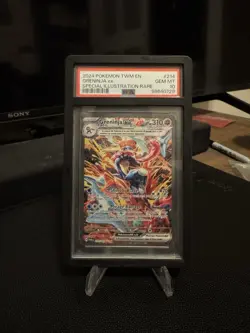 Pokemon Twilight Masquerade Greninja EX #214 PSA 10 Mint 2024 Sir - Image 1