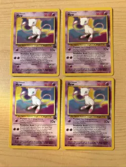 Original Pokemon Cards Mew 8 Black Star Promo x4 WOTC 1999/2000 TCG - Image 1
