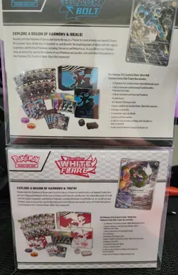Black Bolt & White Flare ETB Pokemon Center edition sealed. additional 10 cards. - Image 2