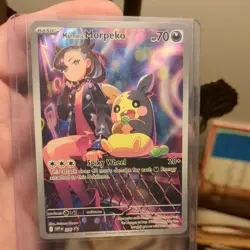 Marnies Morpeko Full Art Black Star Promo Card 206 NM Condition - Image 1