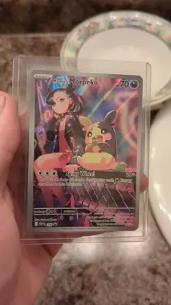 Marnies Morpeko Full Art Black Star Promo Card 206 NM Condition - Image 2