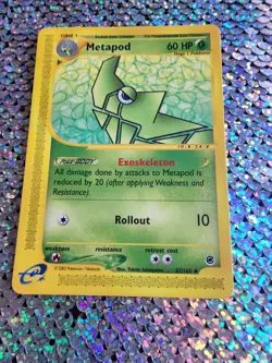 METAPOD 87/165 Non-Holo WOTC Expedition e-series Pokemon Card NM - Image 2