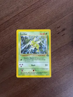 Pokemon Scyther TCG Jungle Non-Holo Rare Card 26/64 Unlimited LP - Image 1