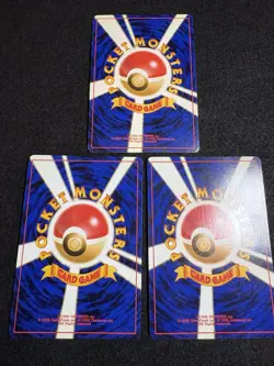 Set of 3 Pokemon Cards Meganium No.154 Holo Neo Genesis 2000 Old Back - Image 2