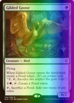 MTG Gilded Goose (160p/150) Throne of Eldraine Promos LP FOIL - Image 1