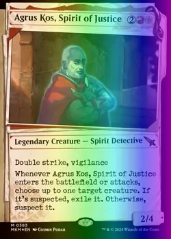 MTG Agrus Kos, Spirit of Justice (383/499) Murders at Karlov Manor LP FOIL - Image 1
