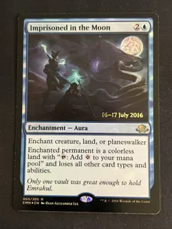 1x Foil Imprisoned in the Moon (065) Eldritch Moon Prerelease Promo LP MTG Magic - Image 1