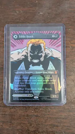 WOTC Marvel's Spider-Man Eddie Brock (0233) (Borderless) (MR) (Foil) NM - Image 1