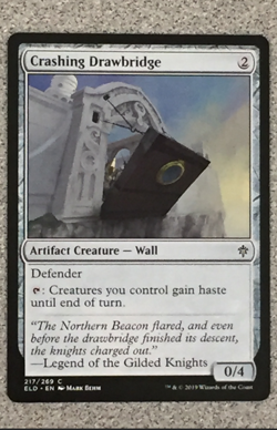 MTG - CRASHING DRAWBRIDGE 1X-THRONE OF ELDRAINE - COMMON - ARTIFACT - NM - Image 1