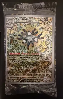 Pokemon TCG FACTORY SEALED Magneton IR SVP 159 Promo Surging Sparks 2024 - Image 1
