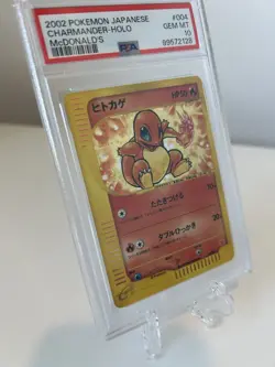 2002 Pokemon McDonald’s Japanese Holo Charmander with a Fart Swirl PSA 10 - Image 3