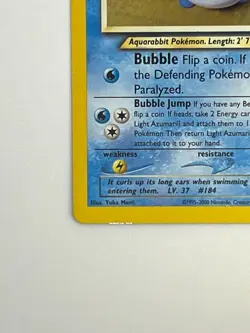 Pokemon - Light Azumarill 13/105 Holo Rare - Neo Destiny - Image 4