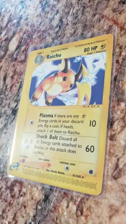 Pokemon Raichu 61/165 Rare Expedition Set Moderately Played - Image 2