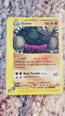 Pokemon Golem 49/165 Rare Expedition Set Lightly Played - Image 1