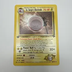 2000 Pokemon Gym2 Lt. Surge's Electrode #52 UC 1st Edition - Image 2