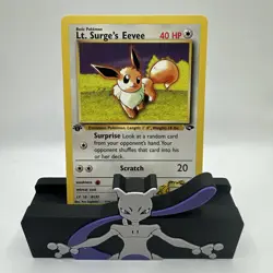 💥 Lt. Surge’s Eevee 1st Edition 51/132 Gym Challenge Pokemon Non Holo WOTC 2000 - Image 1