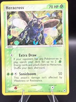Pokemon TCG Heracross 7/101 EX Hidden Legends Holo Rare - LP - Image 1