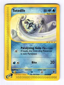 Totodile (135) Expedition #135 (2002) Common LP Pokemon - Image 1