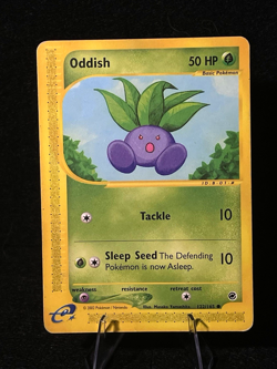 Pokemon Oddish 122/165 Expedition Base Set Vintage E-Reader TCG MP - Image 1