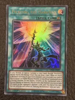 Piercing the Darkness Yu-Gi-Oh! MP21-EN257 1st Ultra Rare - Image 1
