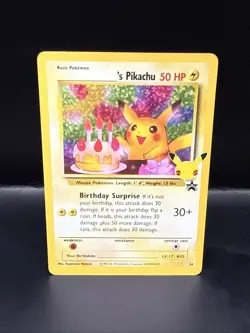 Pokemon TCG Birthday Pikachu Celebrations Classic Collection Promo Card #24 - Image 2