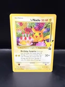 Pokemon TCG Birthday Pikachu Celebrations Classic Collection Promo Card #24 - Image 3