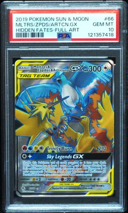 Moltres & Articuno & Zapdos 66/68 PSA 10 Hidden Fates Pokemon Card, New Cert - Image 1