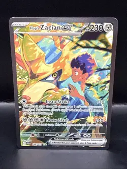 Pokemon TCG Hop's Zacian EX Holo Card 186/159 Sv09: Pokemon Journey Together NM - Image 1
