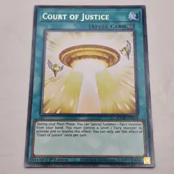 Yu-Gi-Oh! Maze of Memories Court Of Justice MAZE-EN058 Spell Card 1st Edition -2 - Image 2