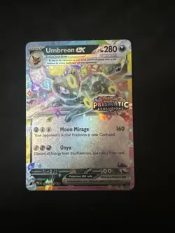 Pokemon Umbreon EX TCG Prismatic Evolutions Stamped Promo Card 060/131 NM - Image 1