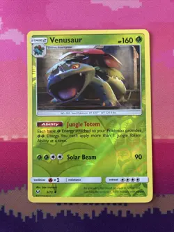 Pokemon Card Venusaur Shining Legends Reverse Holo Uncommon 3/73 Near Mint - Image 1