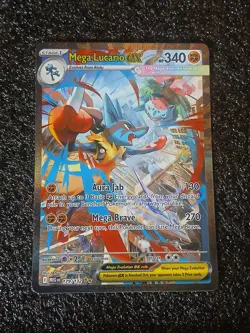 Mega Lucario Ex Alternate Art 179/132 Mega Evolution Secret Rare Pokemon Card NM - Image 1
