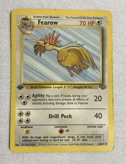 Fearow 36/64 1st Edition Jungle Pokemon Card 1999 WOTC Uncommon - Image 1