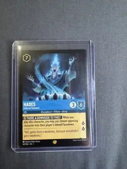 Disney Lorcana TCG Hades Infernal Schemer 147/204 Non-Foil Legendary Card - Image 1