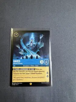 Disney Lorcana TCG Hades Infernal Schemer 147/204 Non-Foil Legendary Card - Image 3