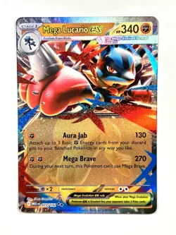 Mega Lucario ex - 077/132 Pokemon TCG Mega Evolutions Double Rare Pokemon Card - Image 1