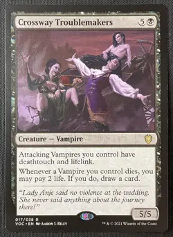 MTG Commander: Innistrad Crimson Vow #17 Crossway Troublemakers NM - Image 1