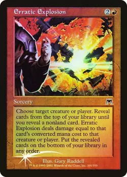 Onslaught MTG FOIL Erratic Explosion Magic - Image 1