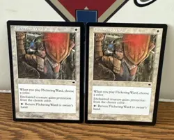 MTG Flickering Ward Tempest - Uncommon Magic the Gathering X2 1997 - Image 1