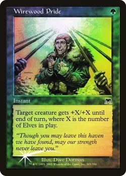Onslaught MTG FOIL Wirewood Pride Magic - Image 1