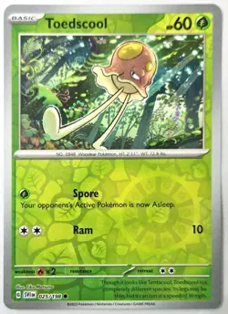Toedscool 025/198 Reverse Holo Pokemon Scarlet & Violet NM - Image 1