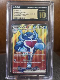 2024 POKEMON TWILIGHT MASQUERADE ULTRA RARE #193 PALAFIN EX CGC Pristine 10 - Image 1