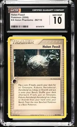 2006 POKEMON EX HOLO PHANTOMS HOLON FOSSIL #86 NON HOLO CGC 10 GEM MINT - Image 1