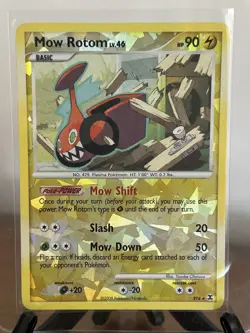 Pokemon Mow Rotom RT4 Rising Rivals Reverse Cracked Ice Light Play from 2009 - Image 1