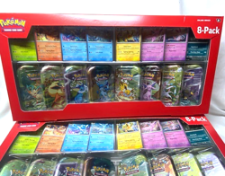 2 Pokemon TCG Prismatic Evolutions Costco 8 Mini-Tin Bundles w/ Promo Cards NEW - Image 2
