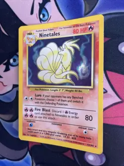Pokemon TCG Ninetales Base Set Holo Unlimited Rare Card 12/102 MP Condition - Image 3