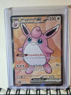 Pokemon TCG Scarlet & Violet Wigglytuff EX 187/165 Full Art Ultra Rare Holo Card - Image 1