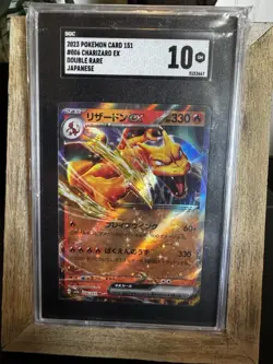 Pokemon TCG Charizard EX Scarlet & Violet 151 Double Rare Card 006/165 SGC GM 10 - Image 1