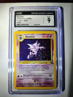 Haunter Pokemon Fossil 6/62 Holo CGC Mint 9 Graded Card - Image 1