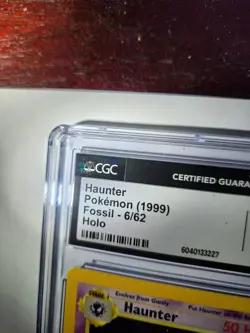 Haunter Pokemon Fossil 6/62 Holo CGC Mint 9 Graded Card - Image 3